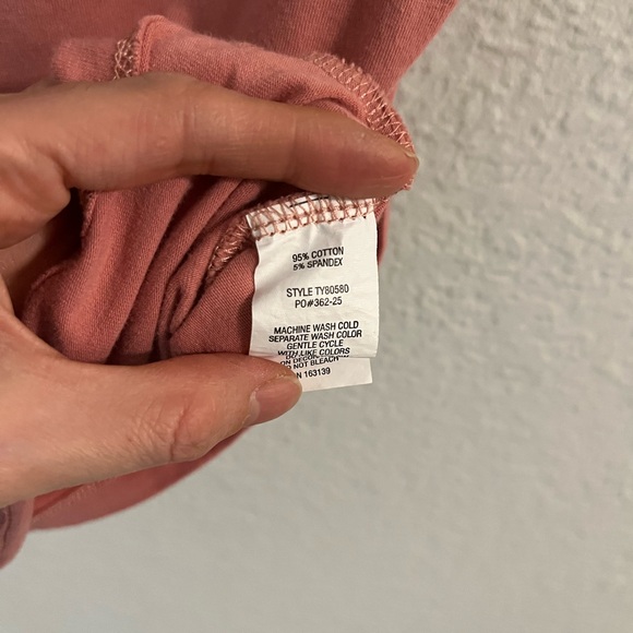 Crew Neck Pink Crop Top S - Picture 3 of 4